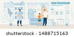 doctor and visitors in modern... | Shutterstock .eps vector #1488715163