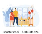 happy pregnancy  preparing home ... | Shutterstock .eps vector #1683281623