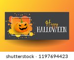 halloween banner design with... | Shutterstock .eps vector #1197694423