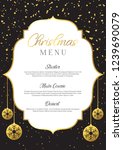 christmas menu background with... | Shutterstock .eps vector #1239690079