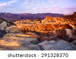 The Colorful Ridges Of Zabriskie Point At Sunrise, Death Valley National Park, California, USA