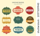 vector set vintage badges... | Shutterstock .eps vector #1057339940