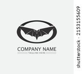 bat logo animal and vector ... | Shutterstock .eps vector #2153155609