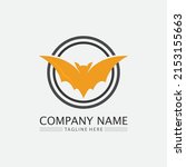 bat logo animal and vector ... | Shutterstock .eps vector #2153155663