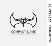 bat logo animal and vector ... | Shutterstock .eps vector #2154822493
