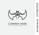 bat logo animal and vector ... | Shutterstock .eps vector #2154822519