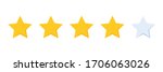 four stars rating button for... | Shutterstock .eps vector #1706063026