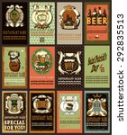 beer labels design set for... | Shutterstock .eps vector #292835513