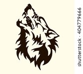 wolf tattoo.the wolf bares his... | Shutterstock .eps vector #404779666