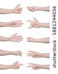 set of man hands isolated on... | Shutterstock . vector #1881244036