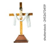 Wooden crucifix wrapped in...