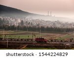 Landscape Of A Coal Town In...