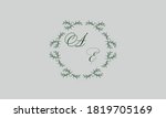 decorative botanical logo with... | Shutterstock .eps vector #1819705169