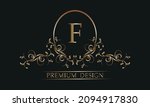 elegant floral logo with a... | Shutterstock .eps vector #2094917830