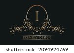 elegant floral logo with a... | Shutterstock .eps vector #2094924769