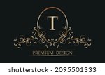 elegant floral logo with a... | Shutterstock .eps vector #2095501333
