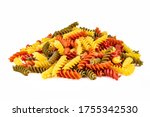 Heap Of Colorful Spiral Pasta ...