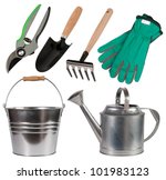 Gardening Tools Isolated On...