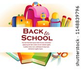 the back to school theme with... | Shutterstock .eps vector #1148839796