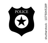sheriff badge with star icon... | Shutterstock .eps vector #1075045289