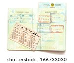 kazakhstan passport documents | Shutterstock . vector #166733030