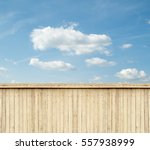 Wooden Fence Sky Clouds