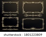 set of art deco frames and... | Shutterstock .eps vector #1801223809