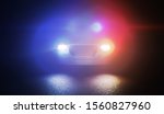 defocused police car in... | Shutterstock . vector #1560827960