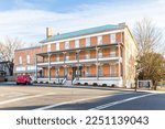 Small photo of DALLAS, NC, USA-5 JANUARY 2023: Gaston County Museum of Art and History, built in 1852 as the Hoffman Hotel.