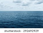 blue sea and cloudy sky waves in Atlantic Ocean