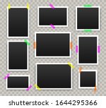 realistic photo frame set.... | Shutterstock .eps vector #1644295366
