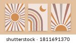 abstract sun rainbow posters.... | Shutterstock .eps vector #1811691370