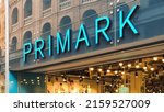 Small photo of Valencia, Spain - May 2022: Facade of the Primark shop in Valencia. Primark retail clothing and complements store in Valencia. Primark is one of the most famous irish fashion brands