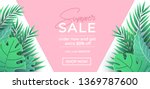 summer sale banner in trendy... | Shutterstock .eps vector #1369787600