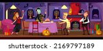 halloween party with people in... | Shutterstock .eps vector #2169797189