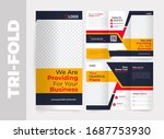 business tri fold brochure... | Shutterstock .eps vector #1687753930