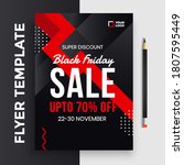 flyer template for black friday ... | Shutterstock .eps vector #1807595449