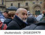 Small photo of Nestor Rego, deputy of BNG in the Congress of Deputies, in the demonstration against the management of the dumping of pellets on the coast of Galicia Santiago de Compostela, Galicia, Spain 01212024