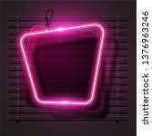 vector of neon banner design. | Shutterstock .eps vector #1376963246