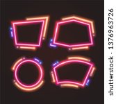 vector of neon banner design. | Shutterstock .eps vector #1376963726