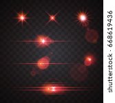 red glowing light premium | Shutterstock .eps vector #668619436