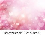 Valentine Hearts Abstract Pink...