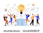 team idea and business startup... | Shutterstock .eps vector #1616400829