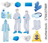 medical personal protective... | Shutterstock .eps vector #1706157889