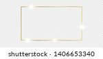 gold shiny glowing frame with... | Shutterstock .eps vector #1406653340