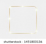 gold shiny glowing frame with... | Shutterstock .eps vector #1451803136