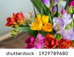 spring flowers in a vase