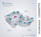 czech republic vector map with... | Shutterstock .eps vector #1330600793