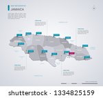 jamaica vector map with... | Shutterstock .eps vector #1334825159