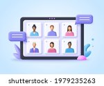 online meeting  virtual... | Shutterstock .eps vector #1979235263